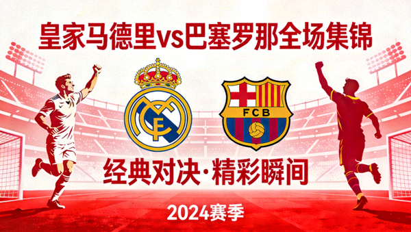 皇家马德里对阵巴塞罗那全场集锦封面图